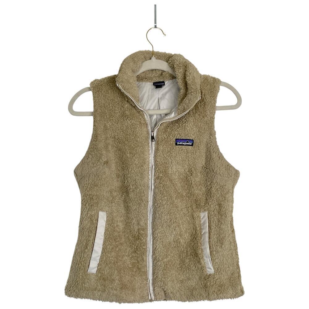 PATAGONIA Women's Los Gatos Fleece Vest El Cap Khaki Sherpa Size Small Outdoors